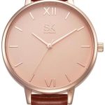 SHENGKE - SK Women’s Watch Leather Band - brown