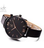 SHENGKE - SK Women’s Watch Leather Band - black - Image 2