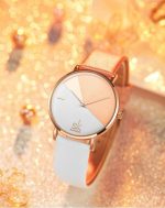 SHENGKE - SK Women’s Watch Leather Band - white marble - Image 3