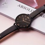 SHENGKE - SK Women’s Watch Leather Band - black - Image 3