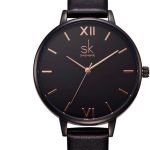 SHENGKE - SK Women’s Watch Leather Band - black
