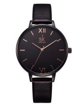 SHENGKE - SK Women’s Watch Leather Band - black