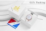 SHENGKE - SK Women’s Watch Leather Band - white - Image 4