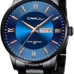 CRRJU Men’s Watch Stainless Steel - black