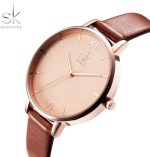 SHENGKE - SK Women’s Watch Leather Band - brown - Image 3